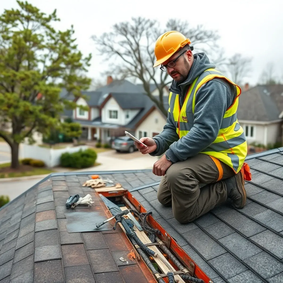 Storm damage roof repair near Amagansett, NY