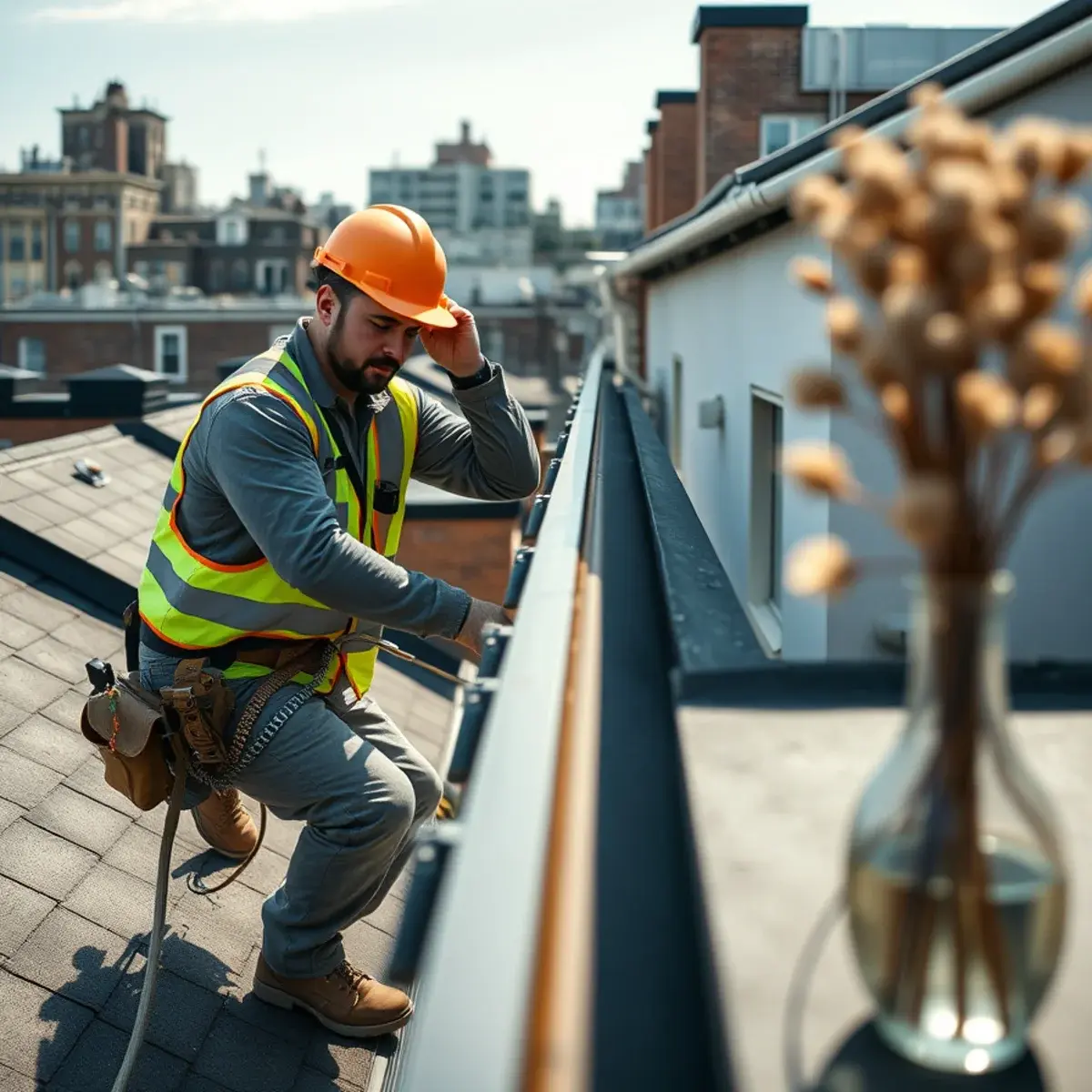 Gutter protection and roof drainage work near Battery Park City, NY