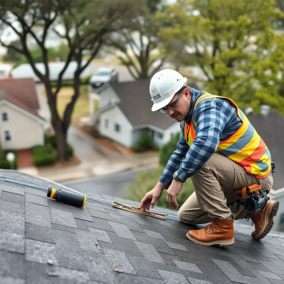 Storm damage roof repair near Bay Shore, NY