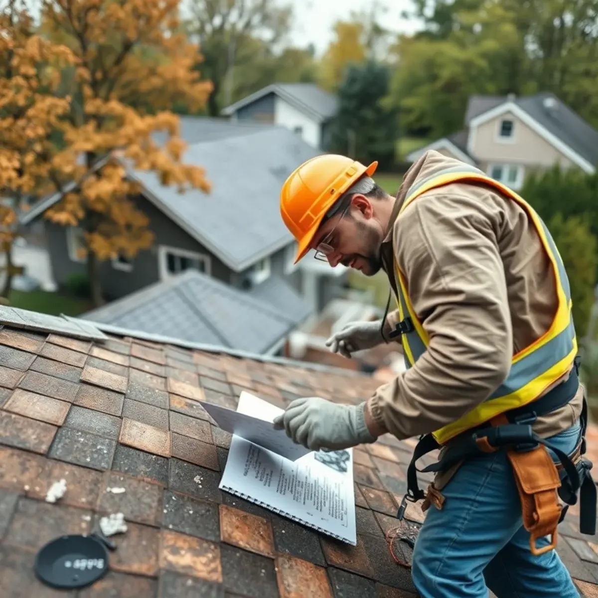 Storm damage roof repair near Bedford, NY