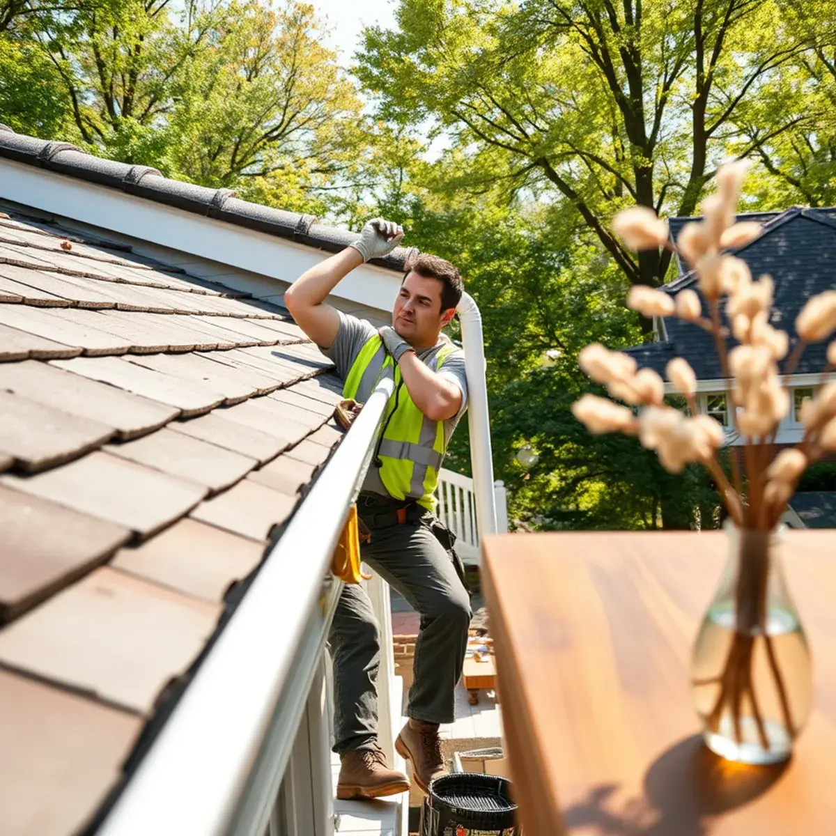 Gutter protection and roof drainage work near Bedford, NY