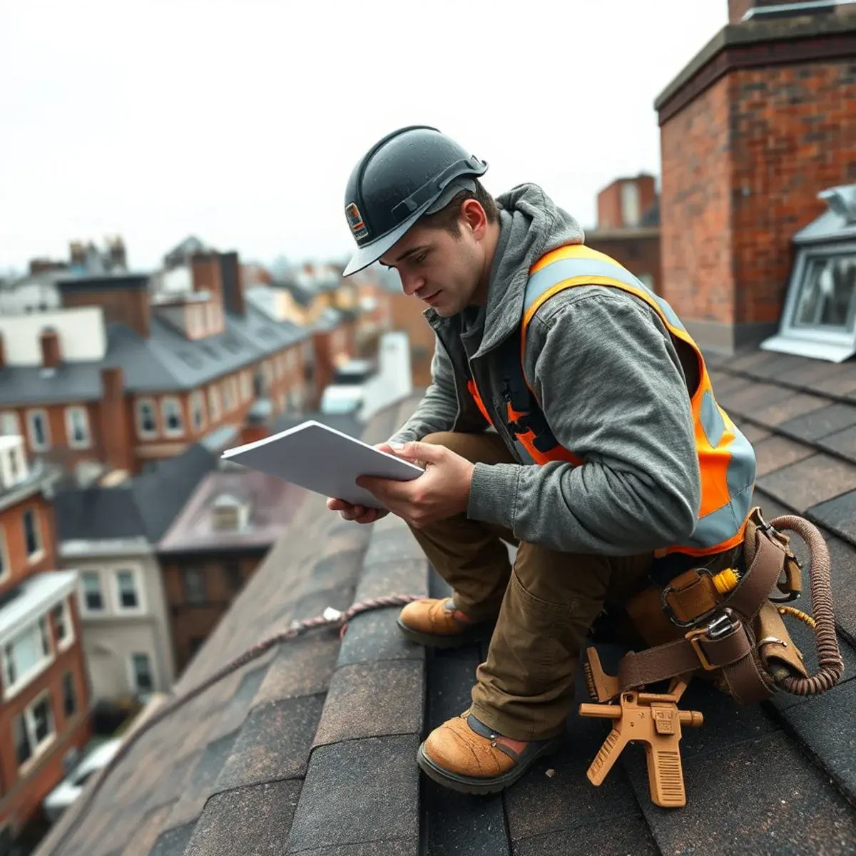 Storm damage roof repair near Briarwood, NY