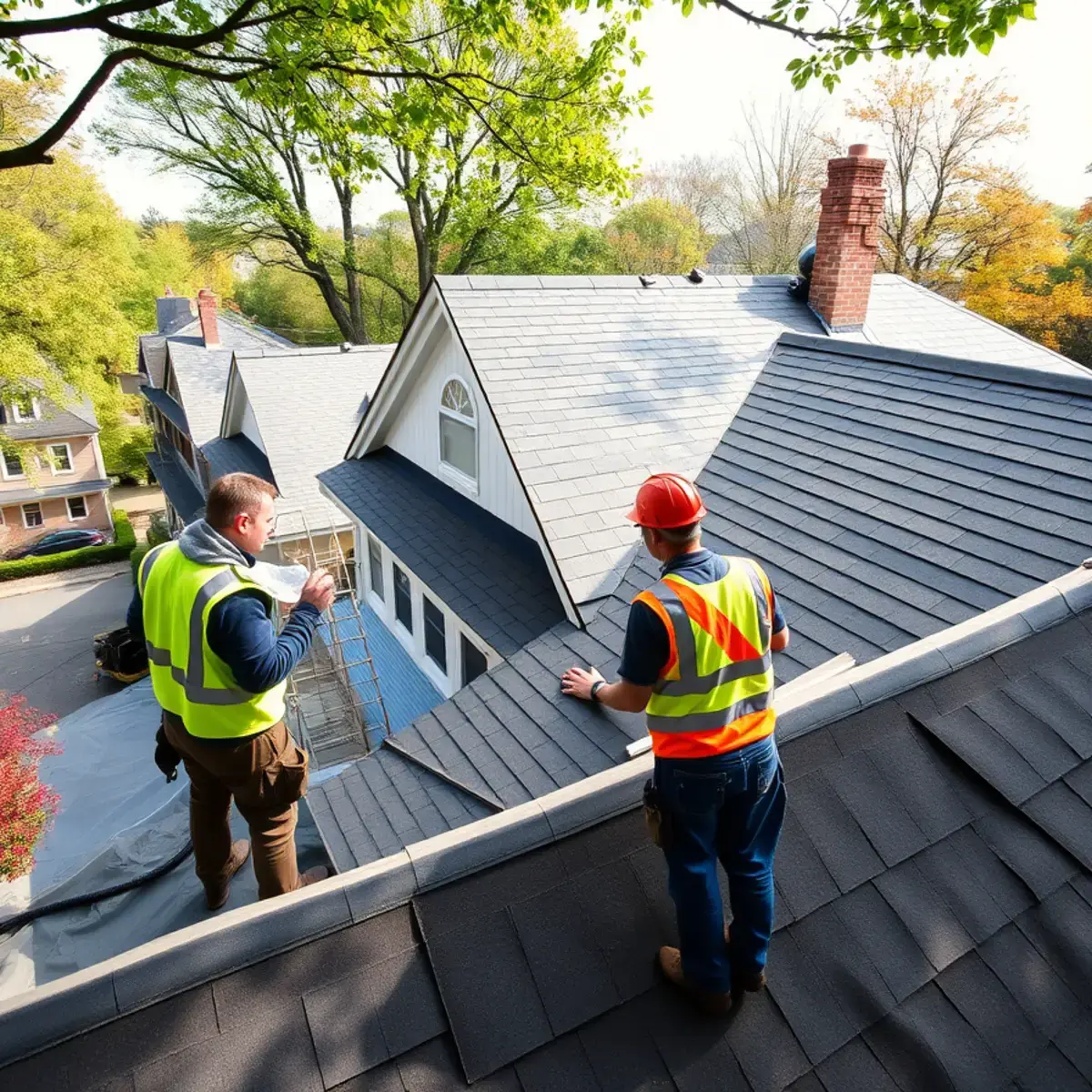 Roof replacement project near Bronxville, NY