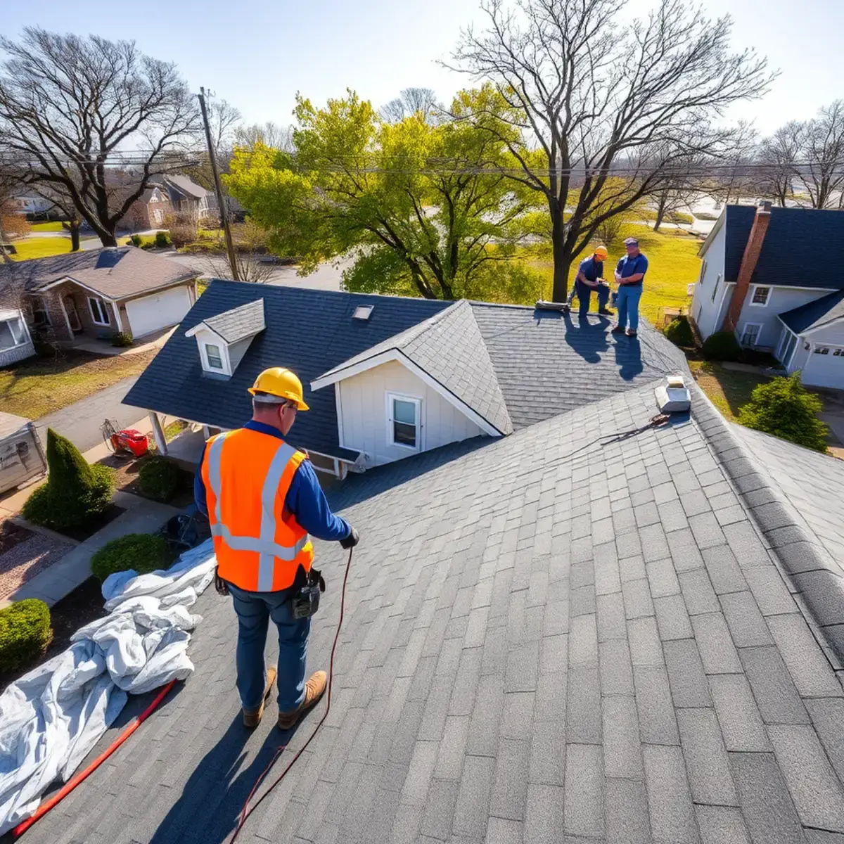 Roof replacement project near Centereach, NY