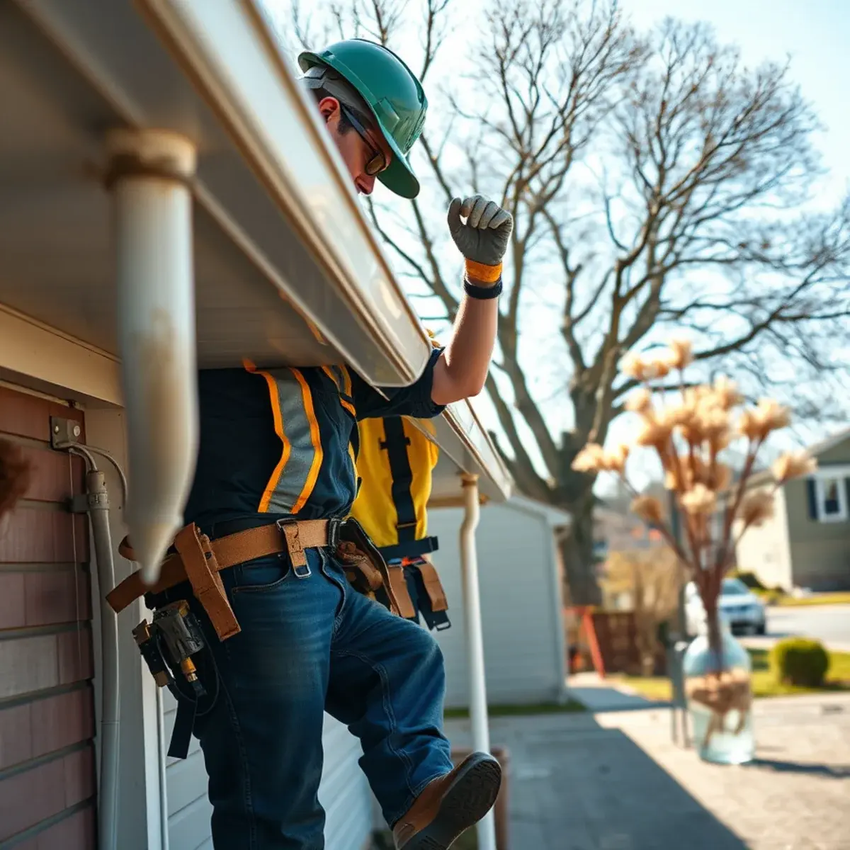 Gutter protection and roof drainage work near Central Islip, NY