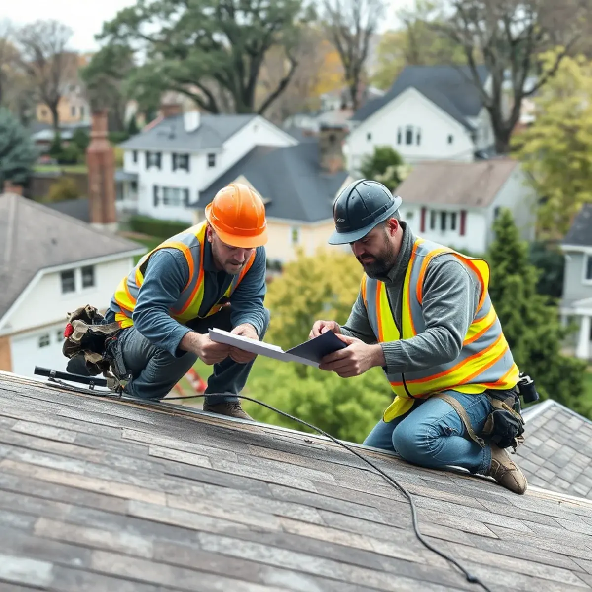 Storm damage roof repair near Clarkstown, NY