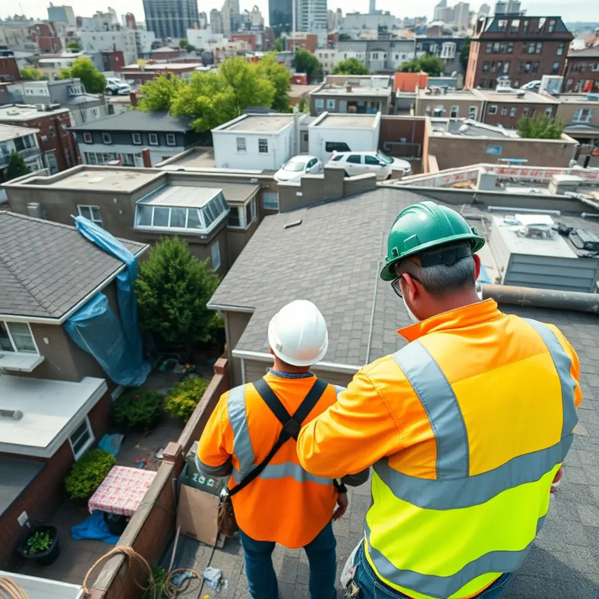 Roof replacement project near Concourse, NY