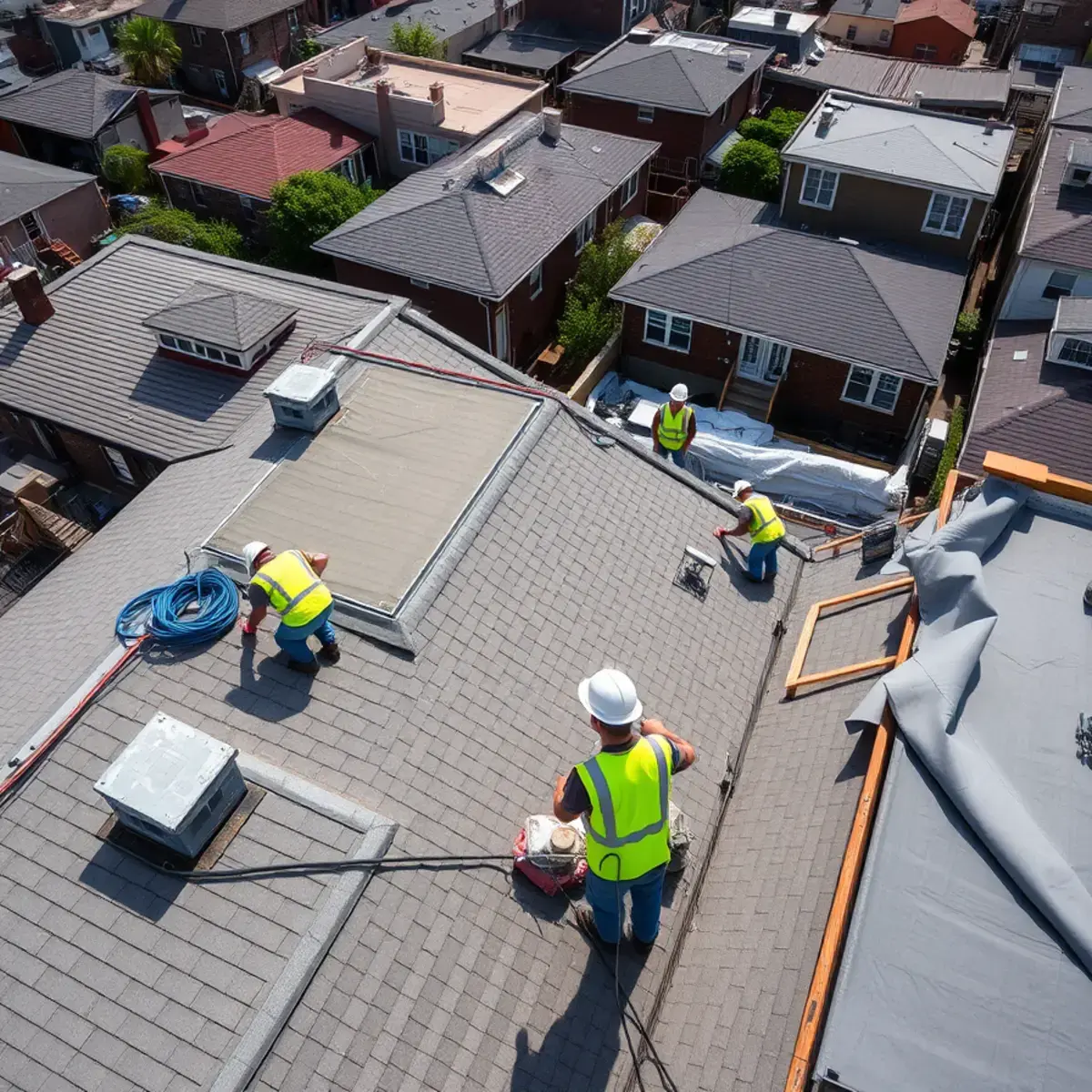 Roof replacement project near Corona, NY