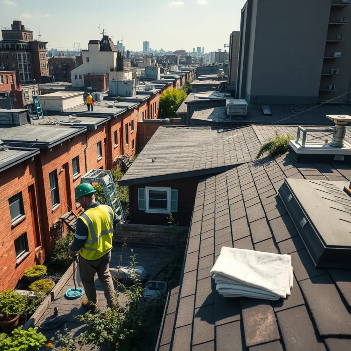 Roof replacement project near Crown Heights, NY