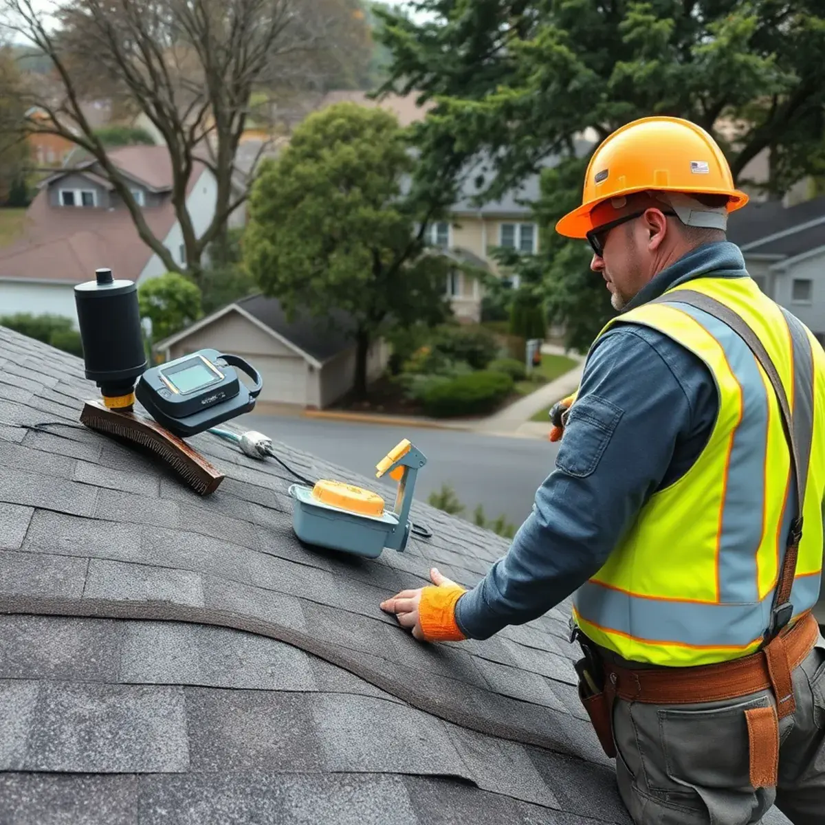 Storm damage roof repair near Dix Hills, NY
