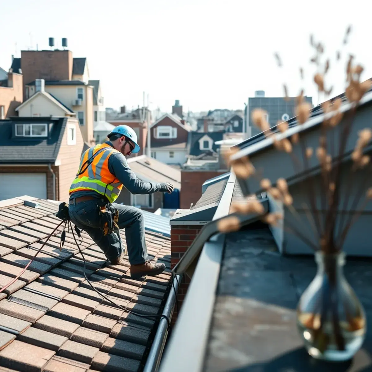 Gutter protection and roof drainage work near Douglaston, NY