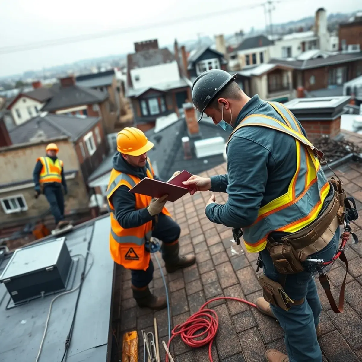 Storm damage roof repair near Dyker Heights, NY