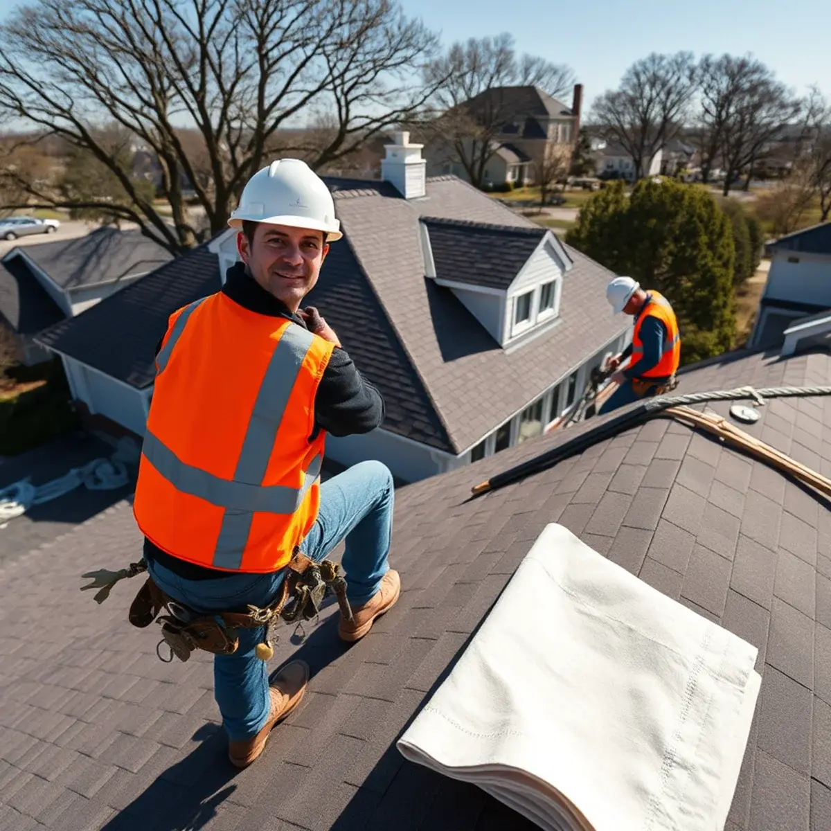 Roof replacement project near East Hampton, NY