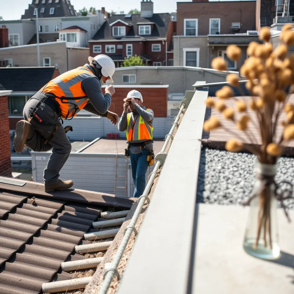 Gutter protection and roof drainage work near Flatbush, NY