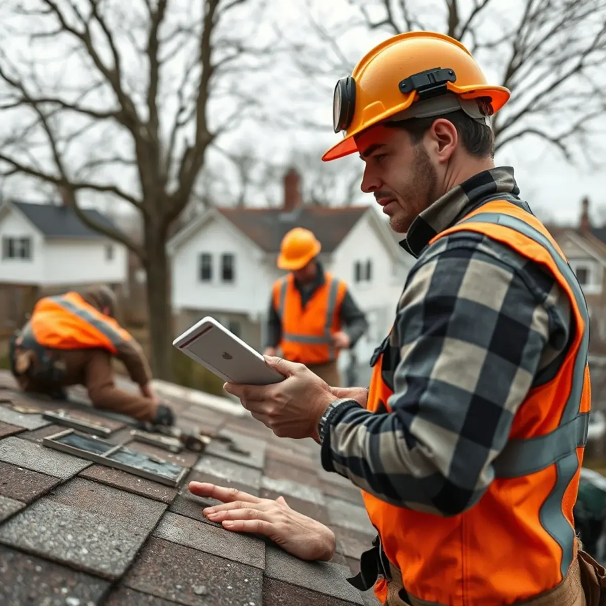 Storm damage roof repair near Garden City, NY