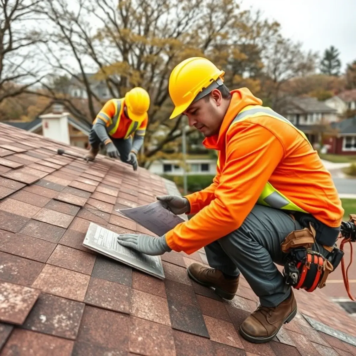 Storm damage roof repair near Glen Cove, NY
