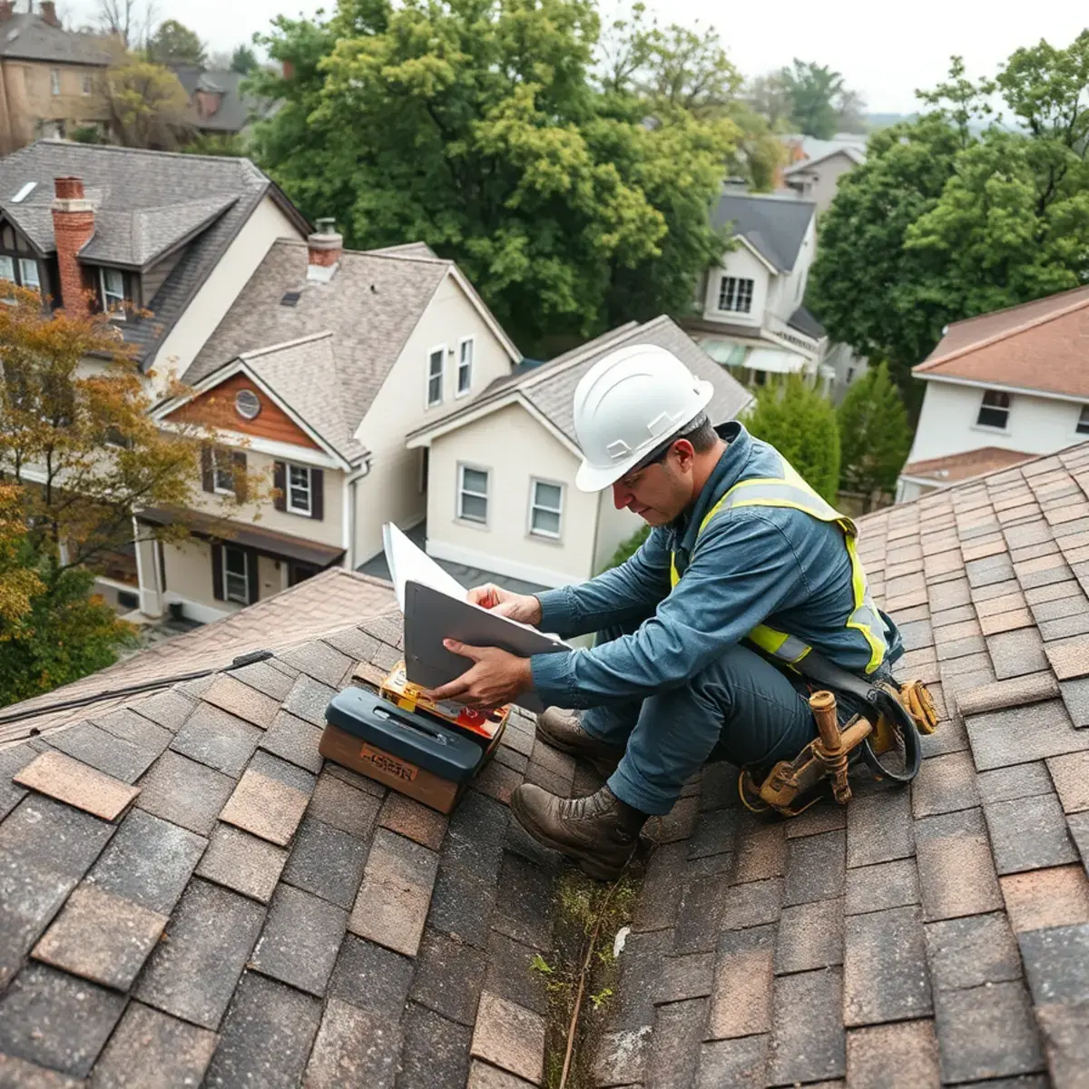 Storm damage roof repair near Harrison, NY