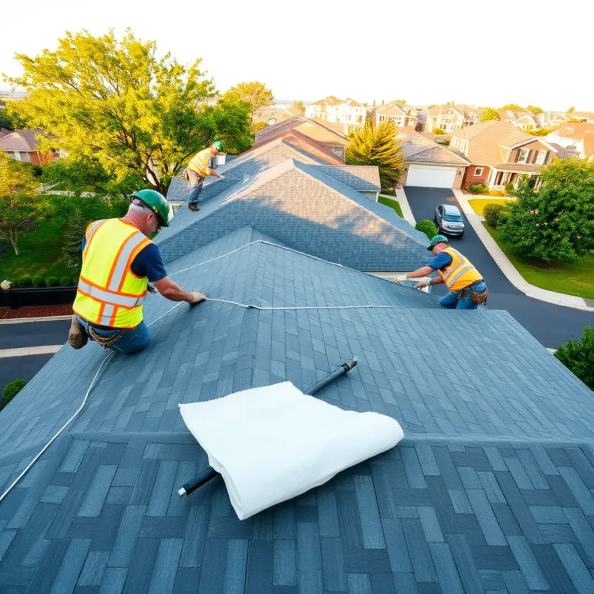 Roof replacement project near Hauppauge, NY