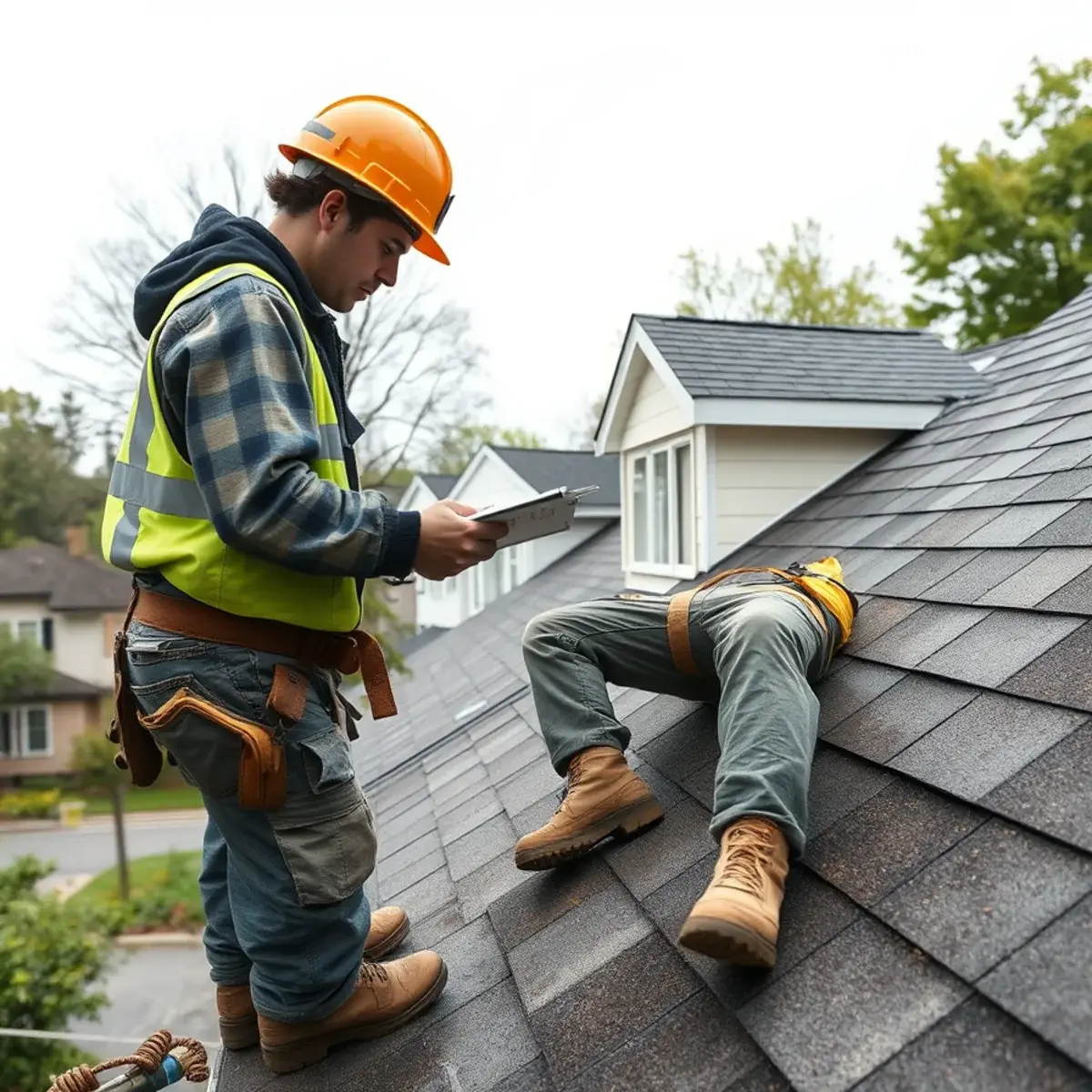 Storm damage roof repair near Hawthorne, NY