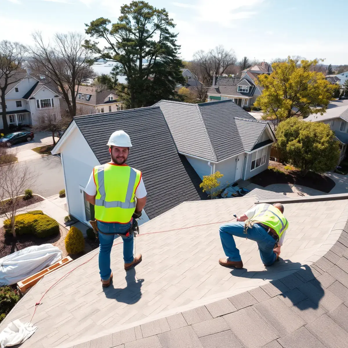 Roof replacement project near Hicksville, NY