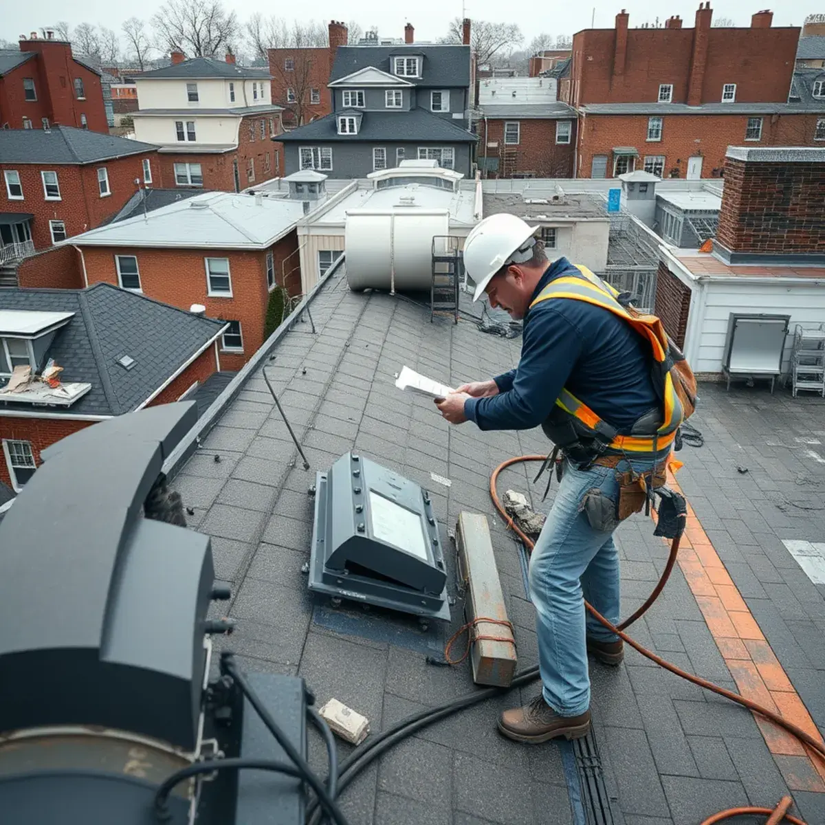 Storm damage roof repair near Hollis, NY