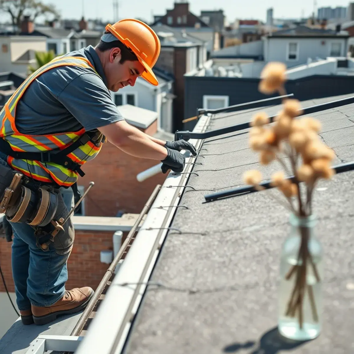 Gutter protection and roof drainage work near Hollis, NY