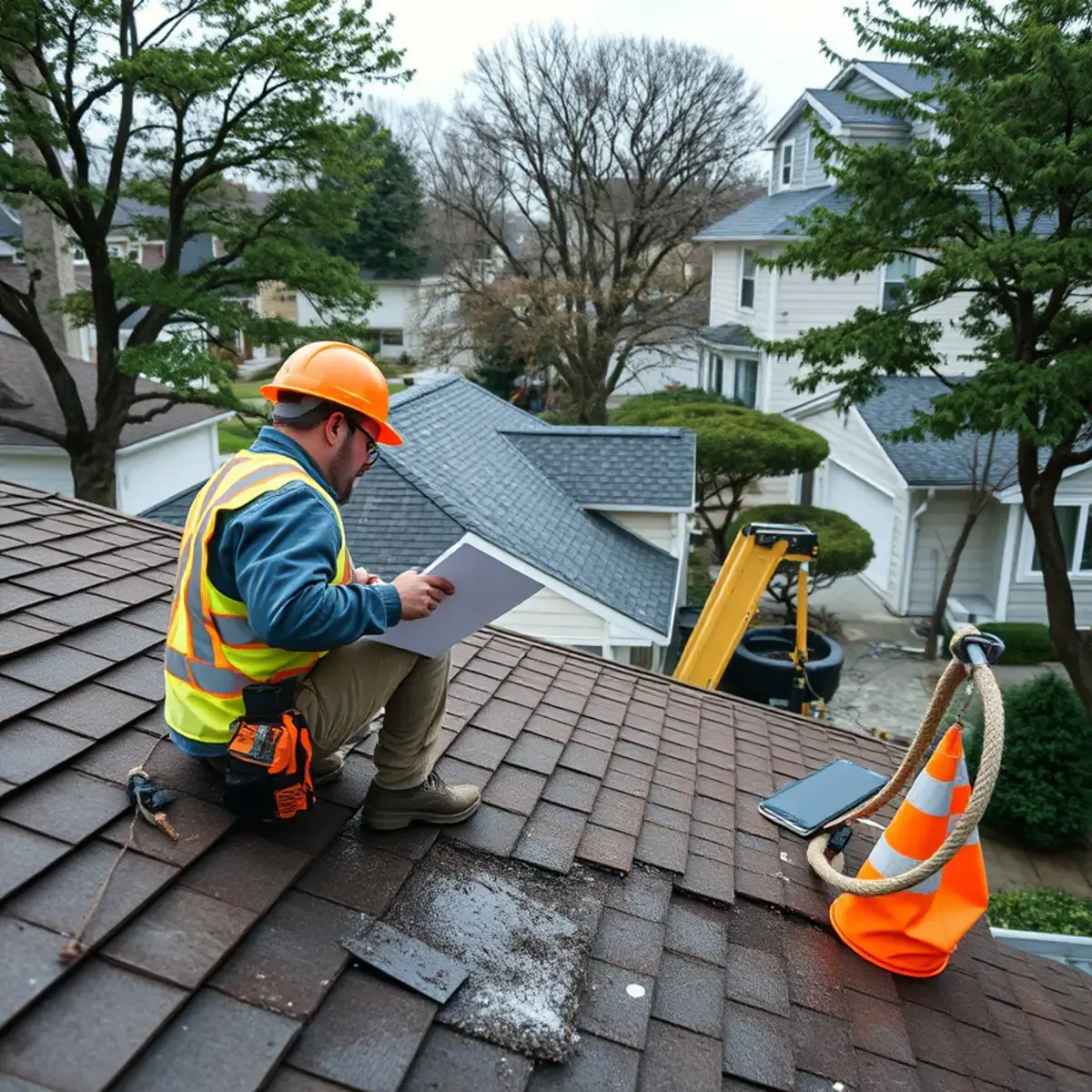 Storm damage roof repair near Huntington, NY