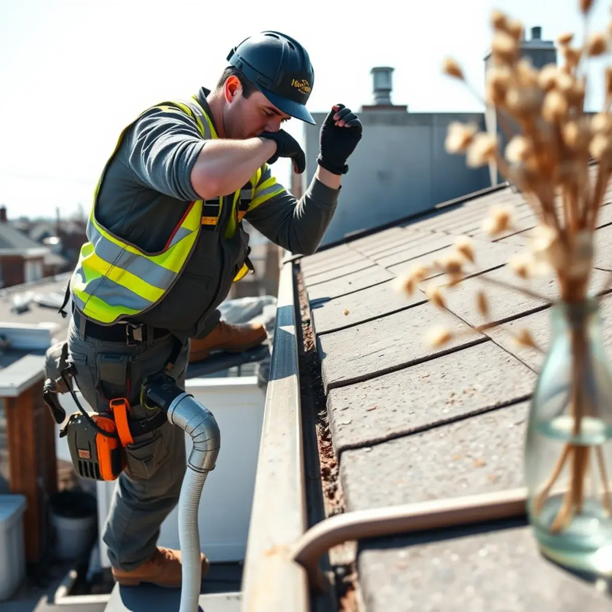 Gutter protection and roof drainage work near Hunts Point, NY