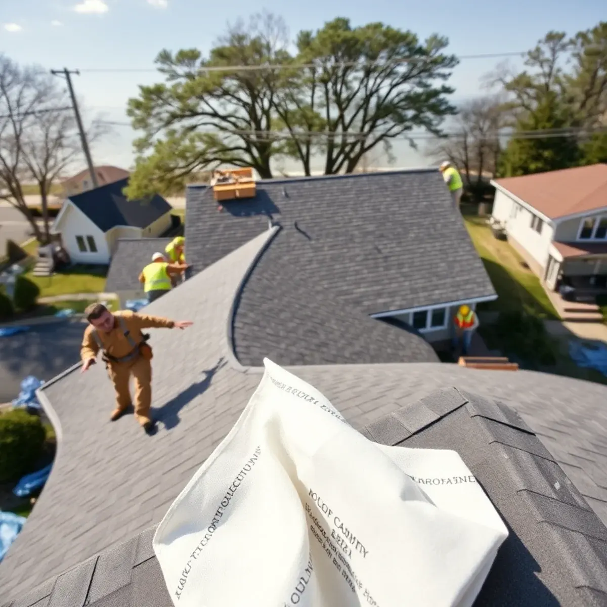 Roof replacement project near Island Park, NY