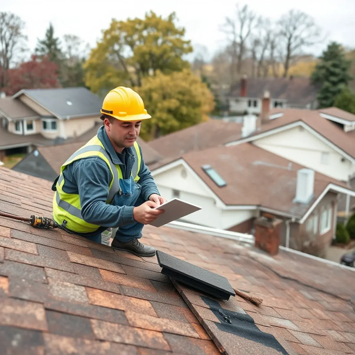 Storm damage roof repair near Kent, NY