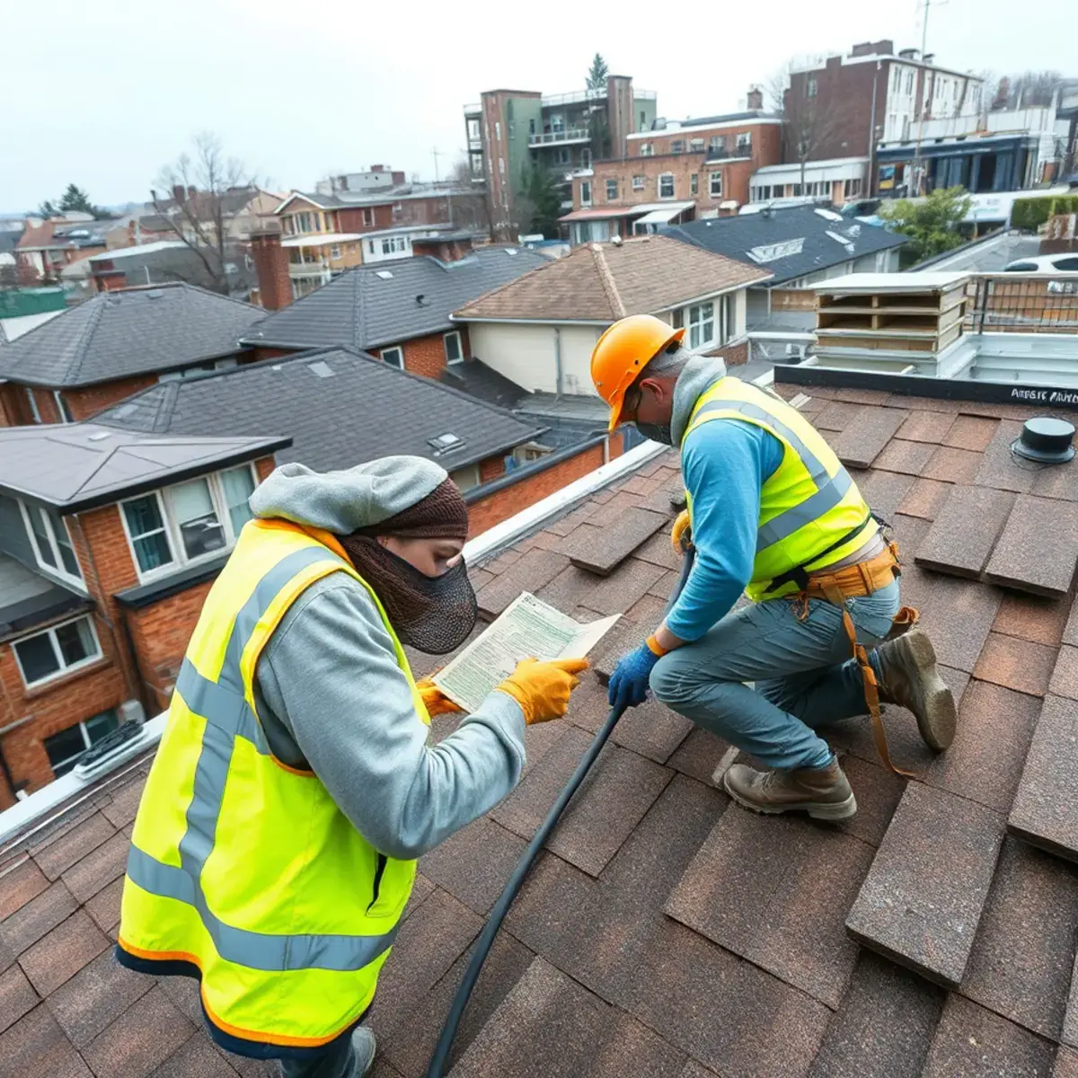 Storm damage roof repair near Kew Gardens, NY