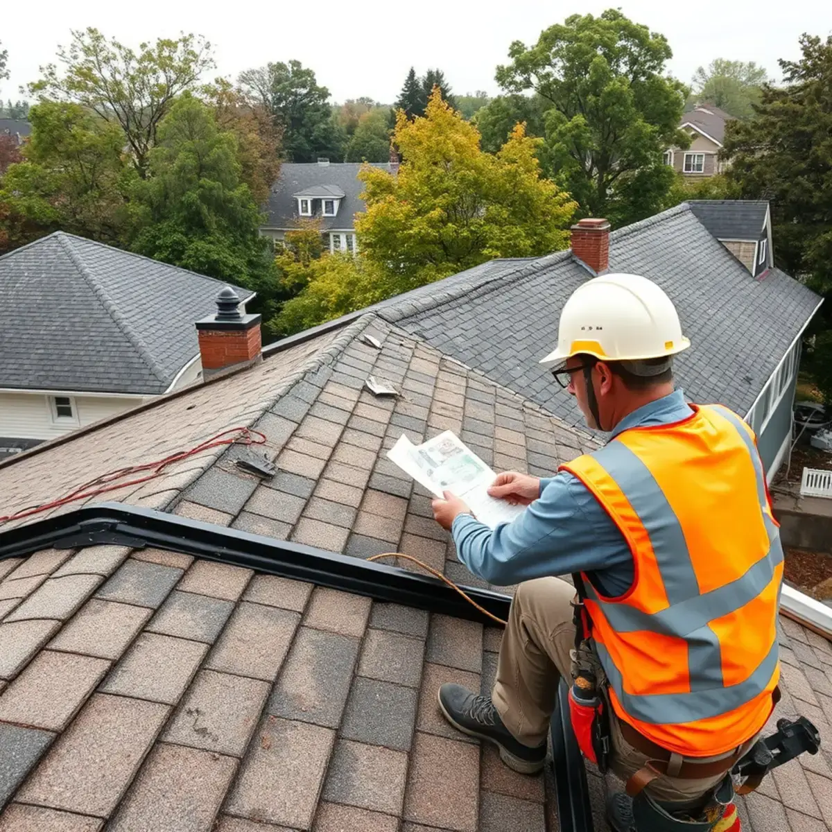 Storm damage roof repair near Manhattan, NY