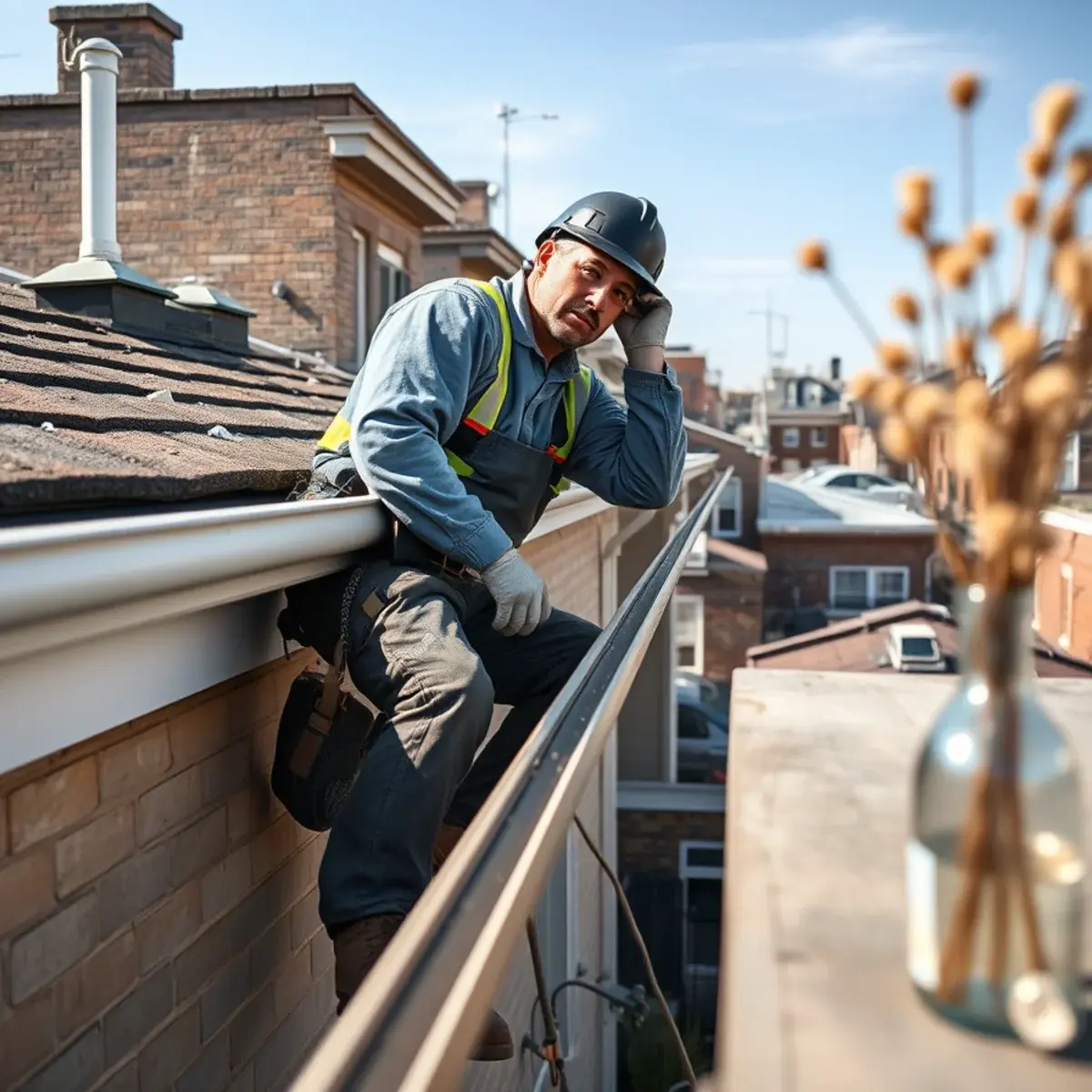 Gutter protection and roof drainage work near Marine Park, NY
