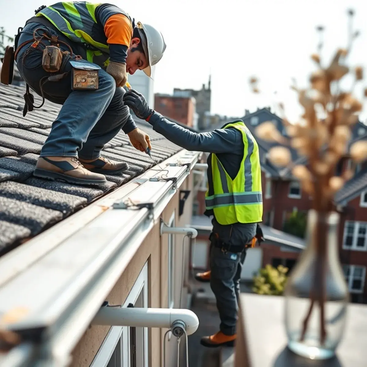 Gutter protection and roof drainage work near Middle Village, NY