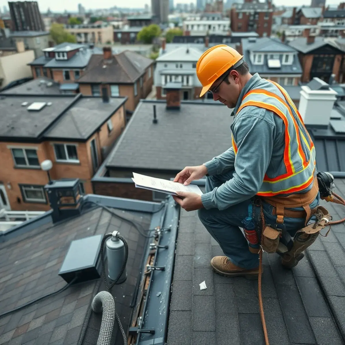 Storm damage roof repair near Midland Beach, NY