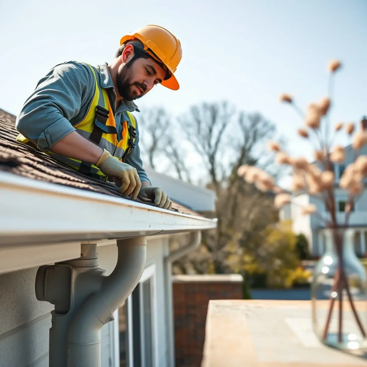 Gutter protection and roof drainage work near Mineola, NY