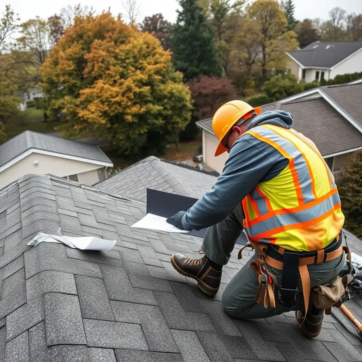 Storm damage roof repair near Monroe, NY