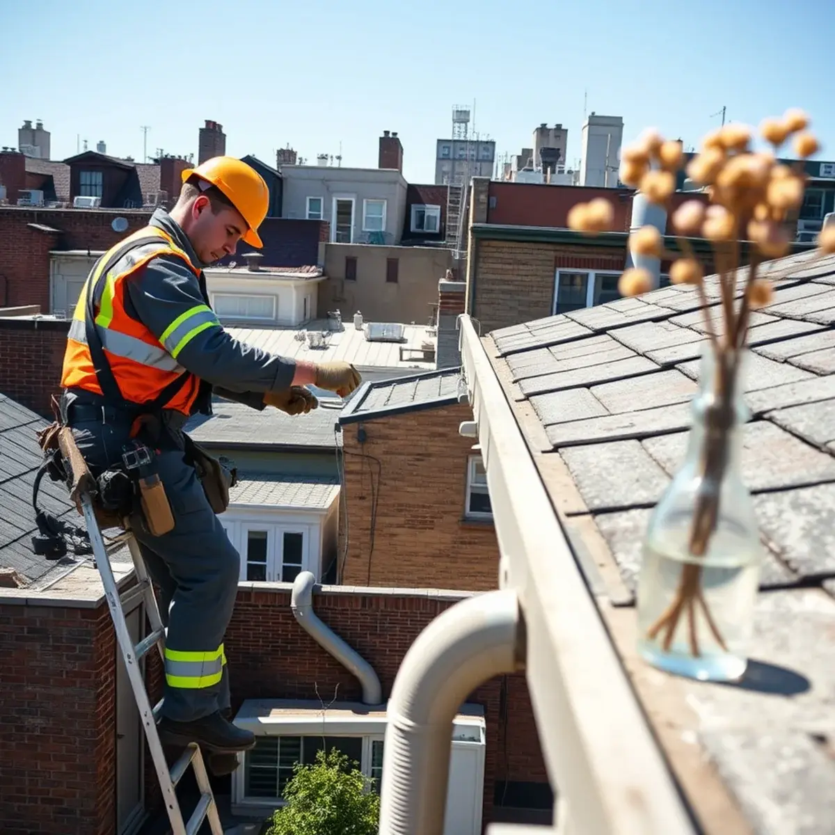 Gutter protection and roof drainage work near Morningside Heights, NY