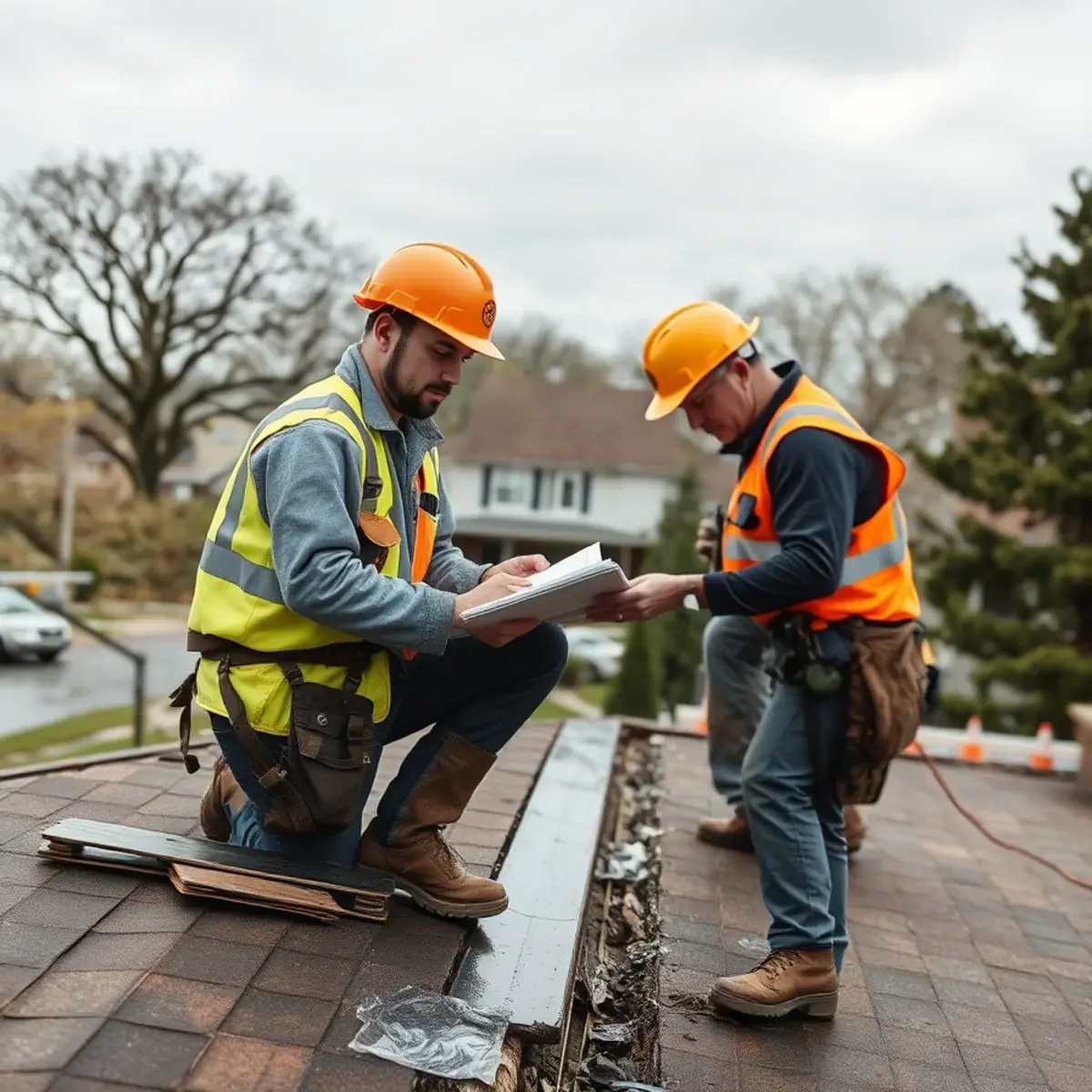 Storm damage roof repair near Oceanside, NY