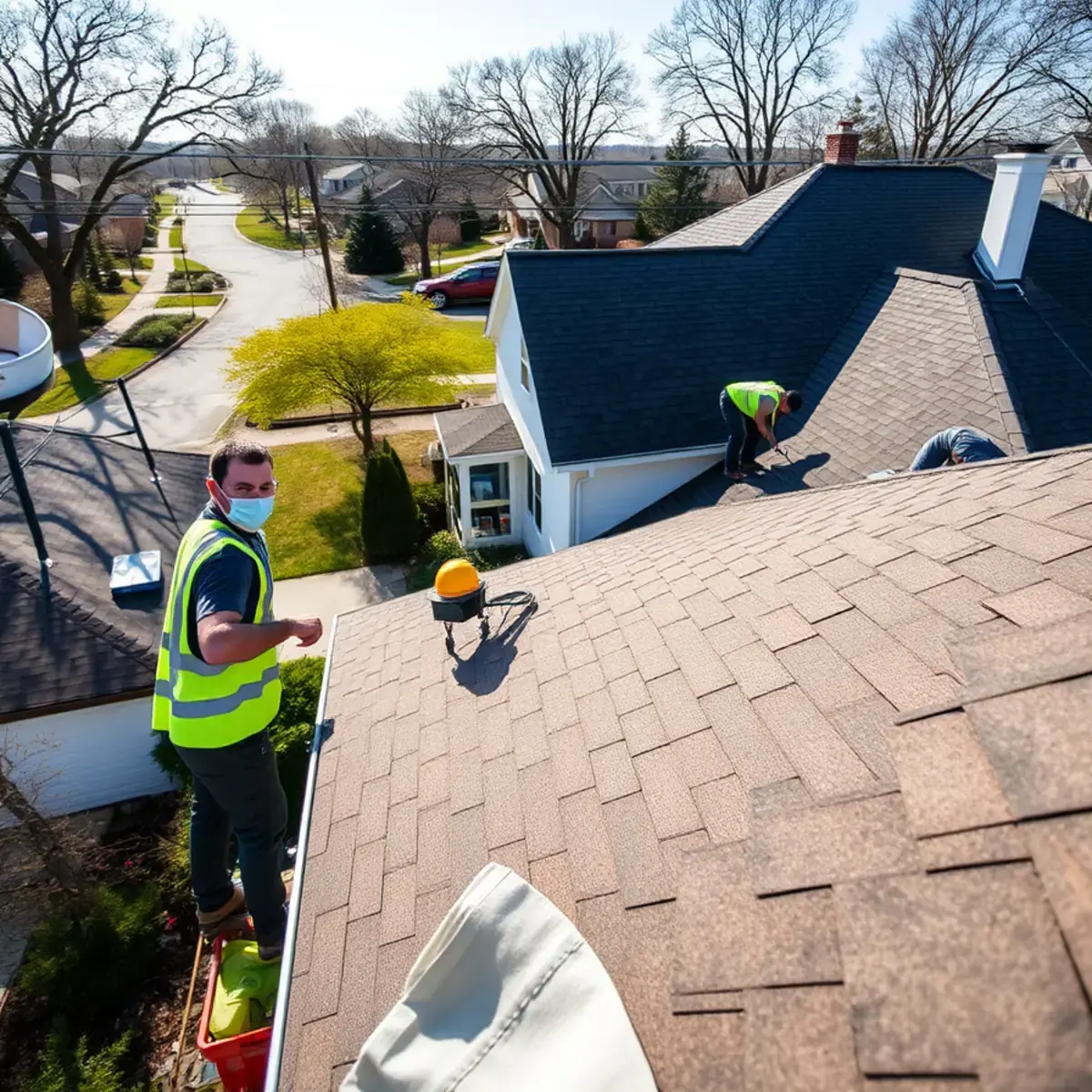 Roof replacement project near Port Washington, NY