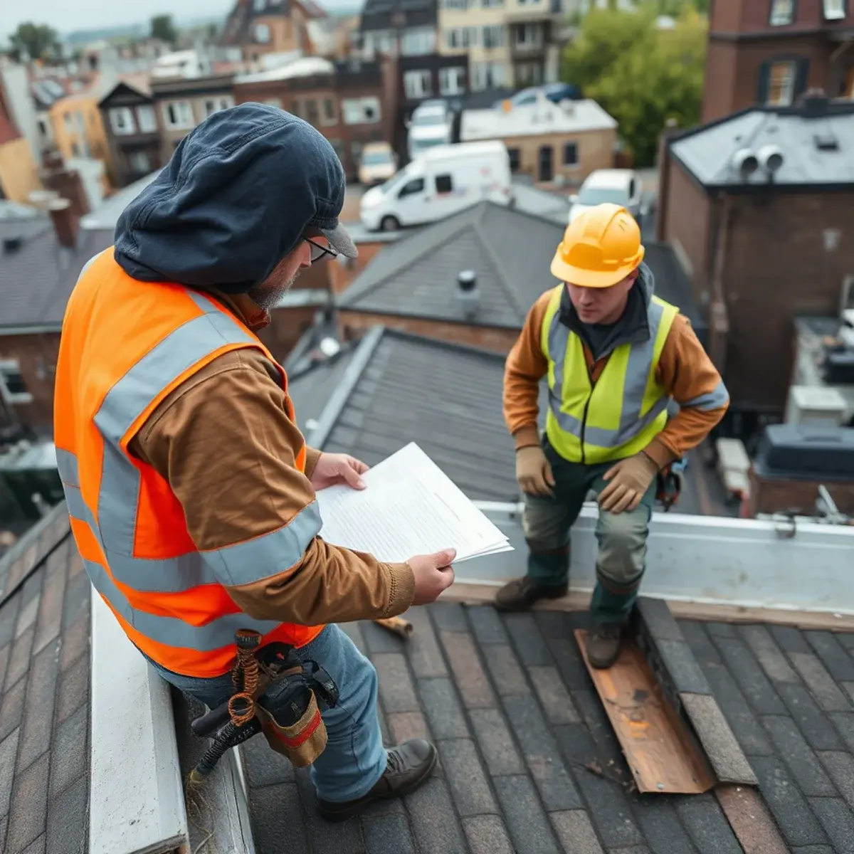 Storm damage roof repair near Prospect Heights, NY