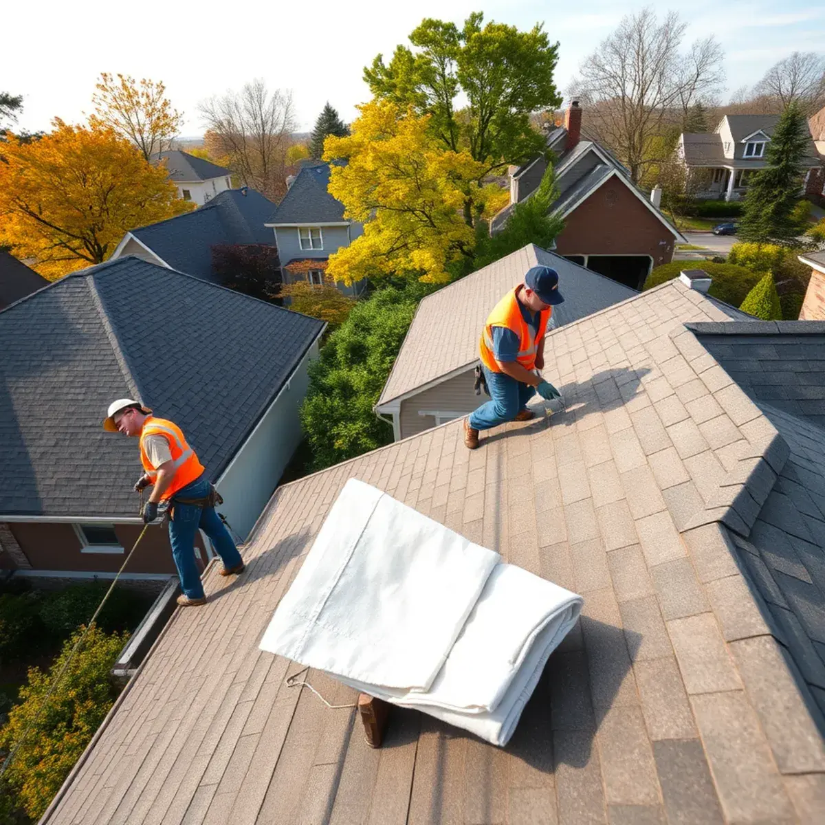 Roof replacement project near Queens, NY