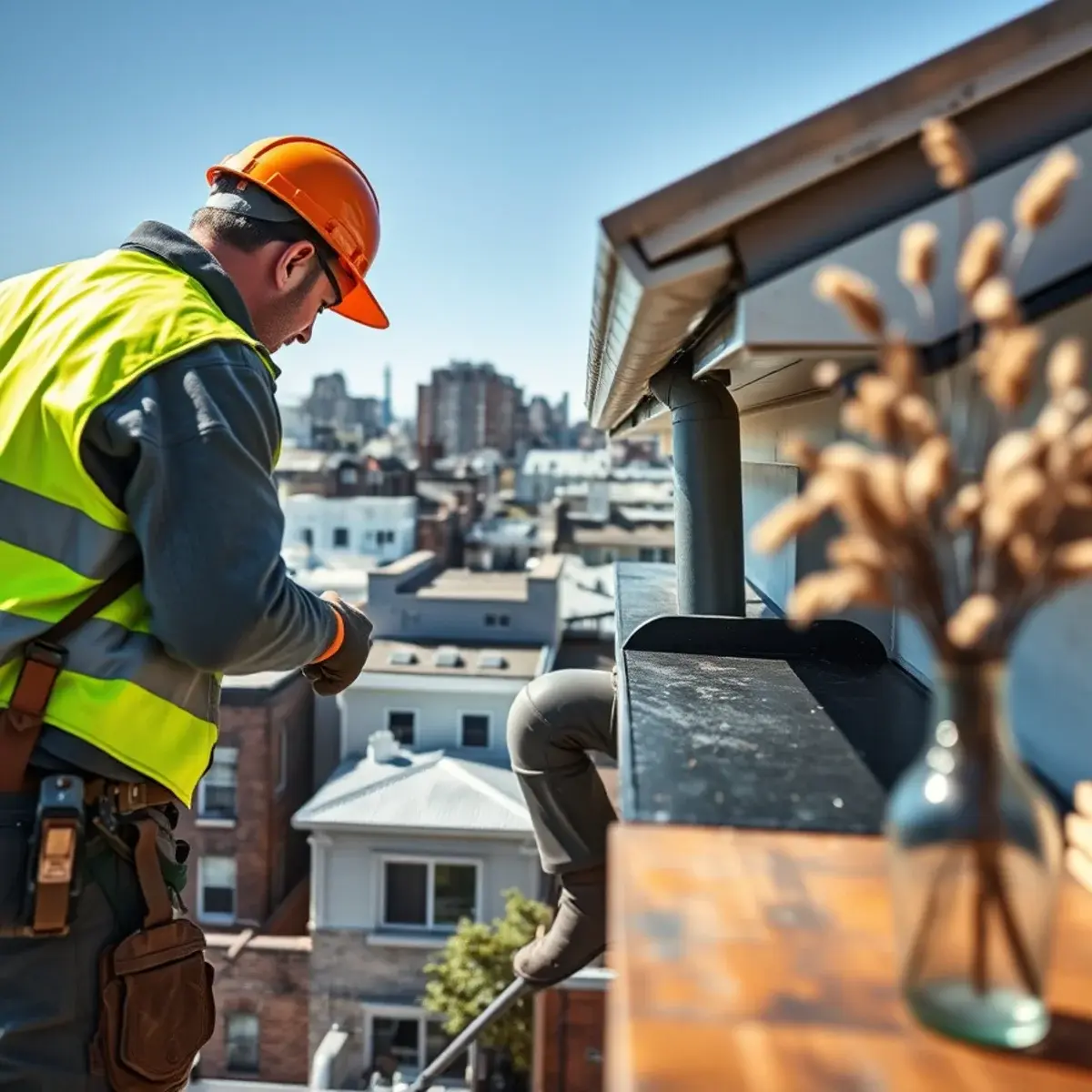 Gutter protection and roof drainage work near Queens Village, NY