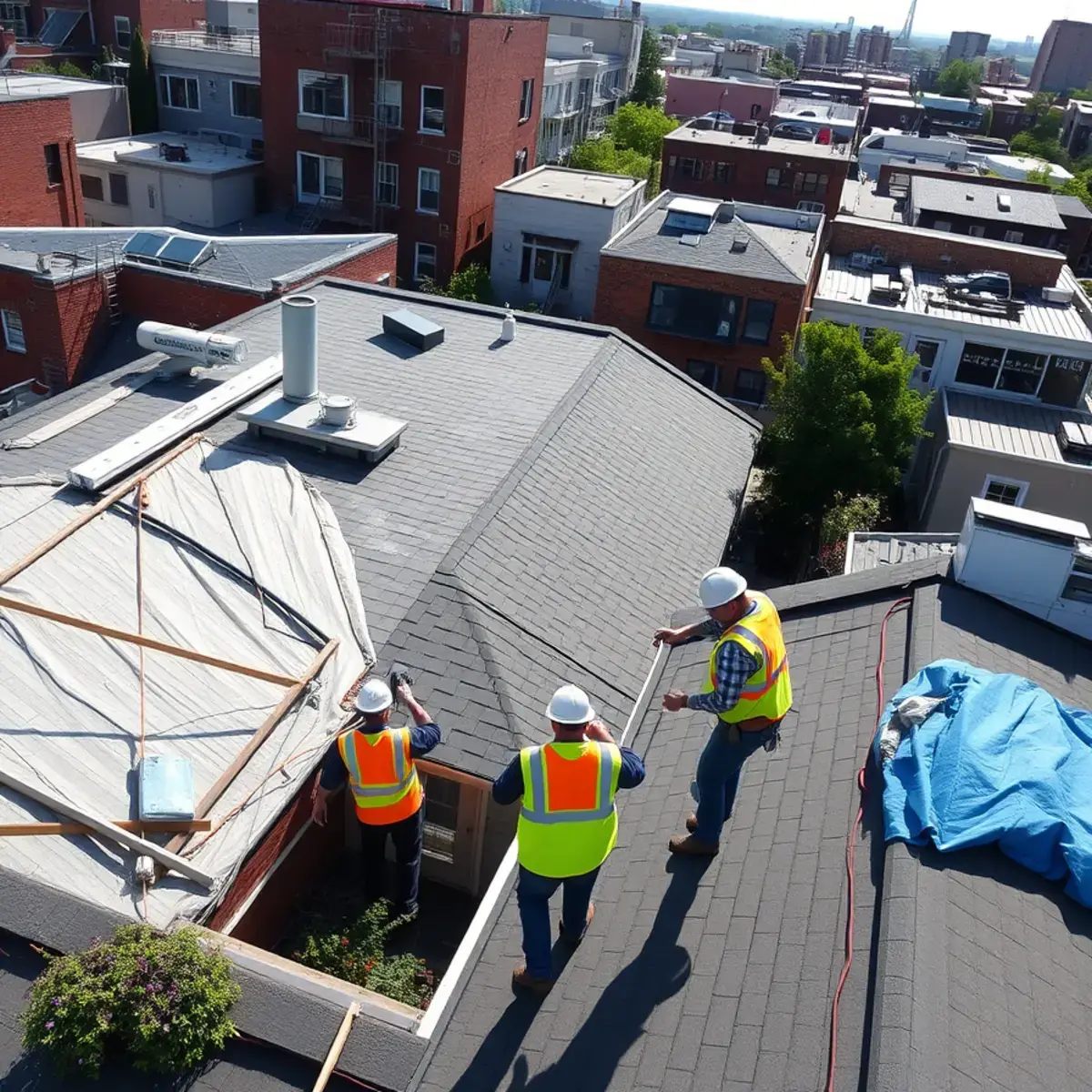 Roof replacement project near Red Hook, NY