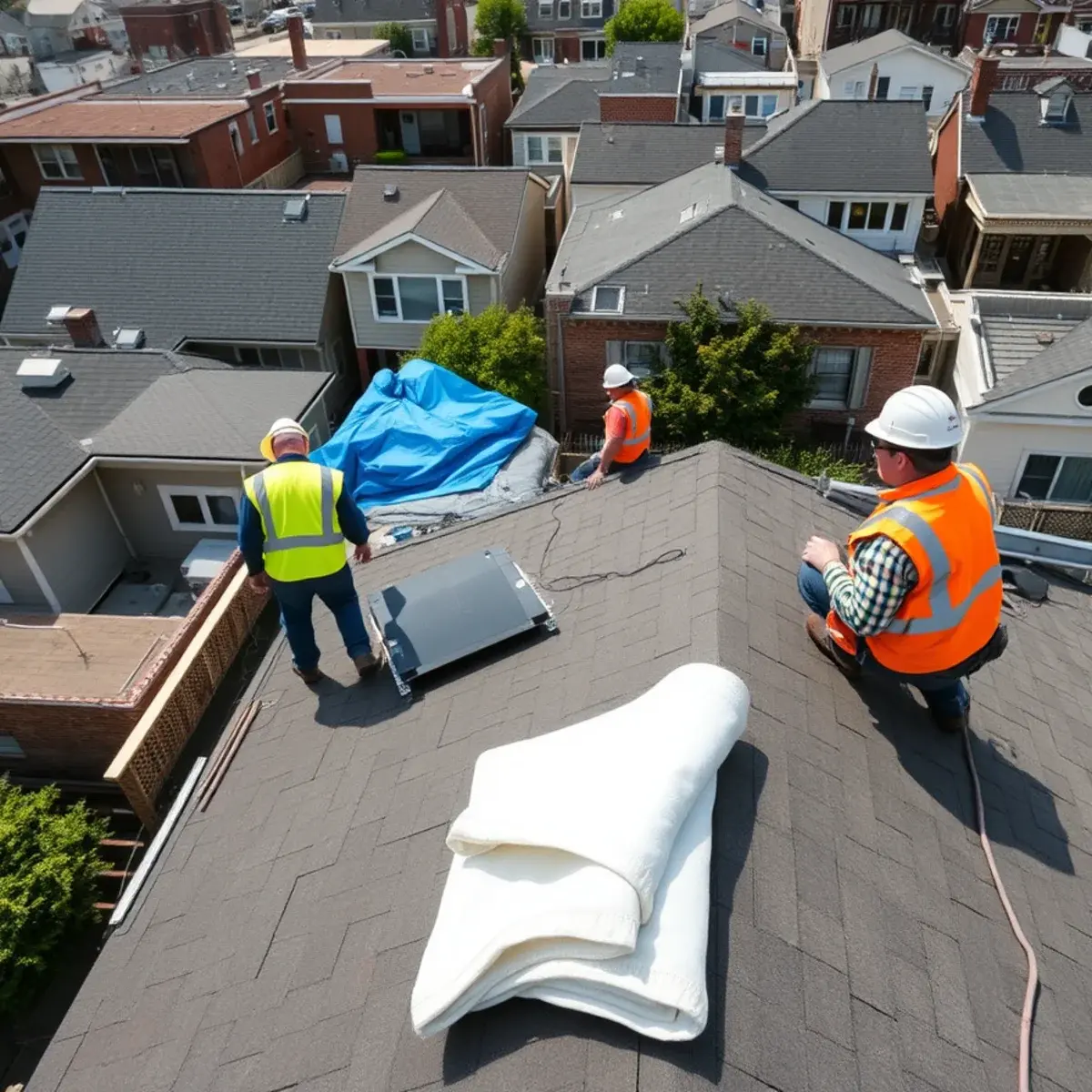 Roof replacement project near Rockaway Park, NY