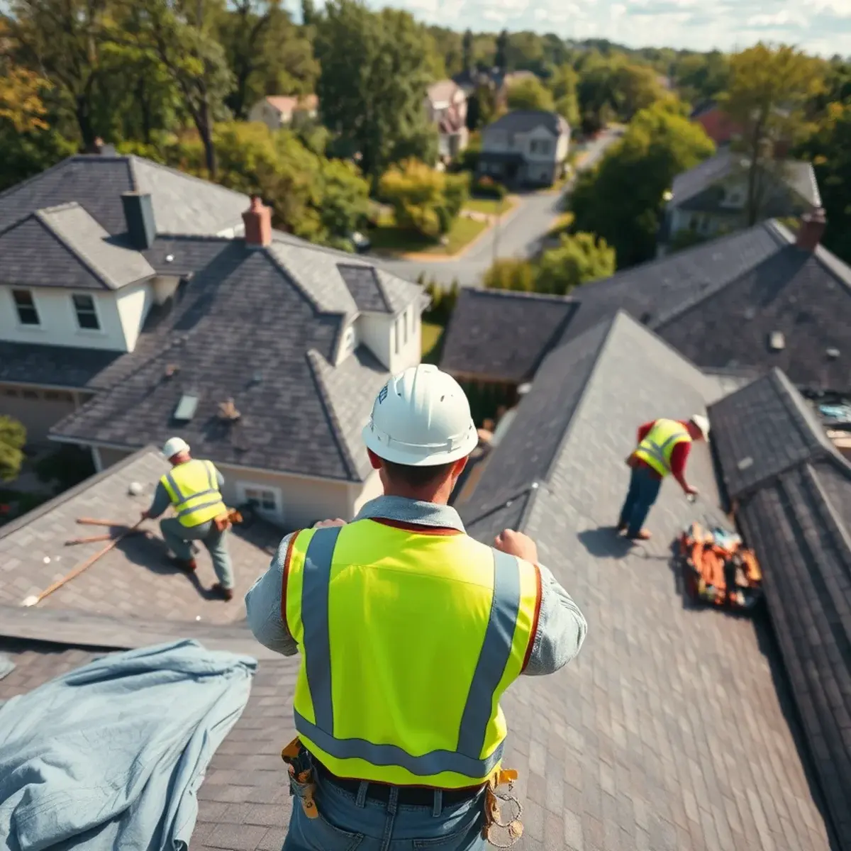 Roof replacement project near Rye, NY