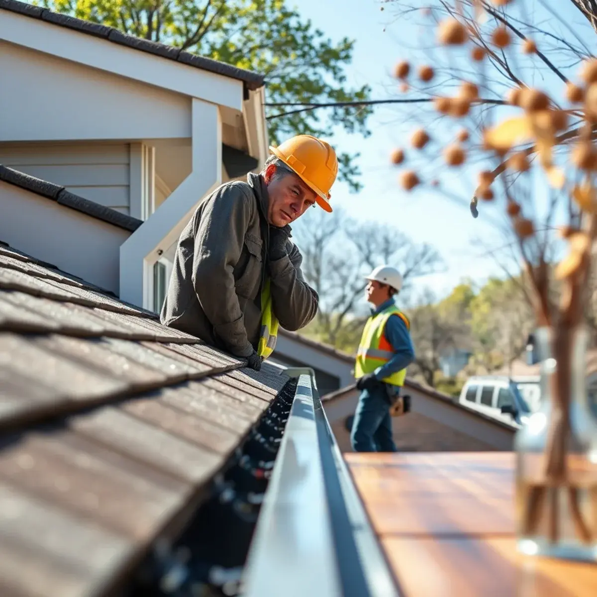 Gutter protection and roof drainage work near Rye, NY