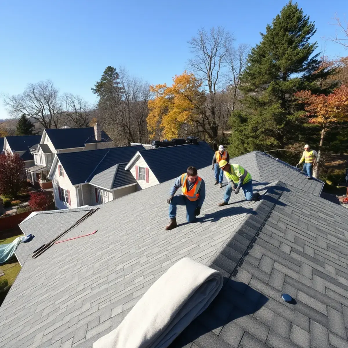 Roof replacement project near Saratoga Springs, NY