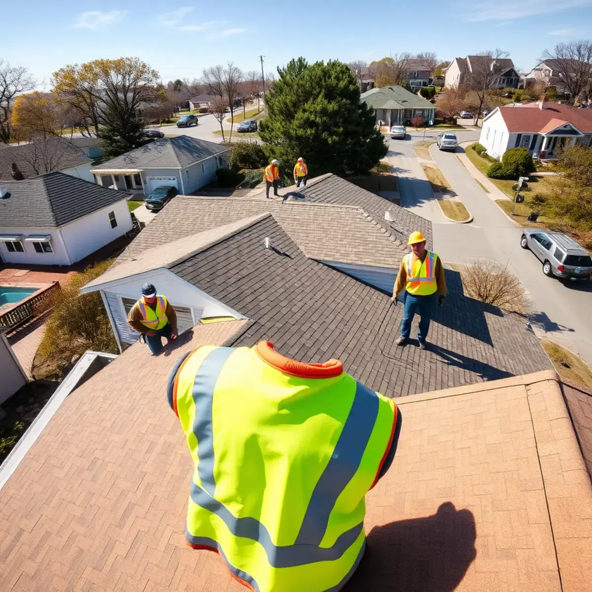 Roof replacement project near Sayville, NY