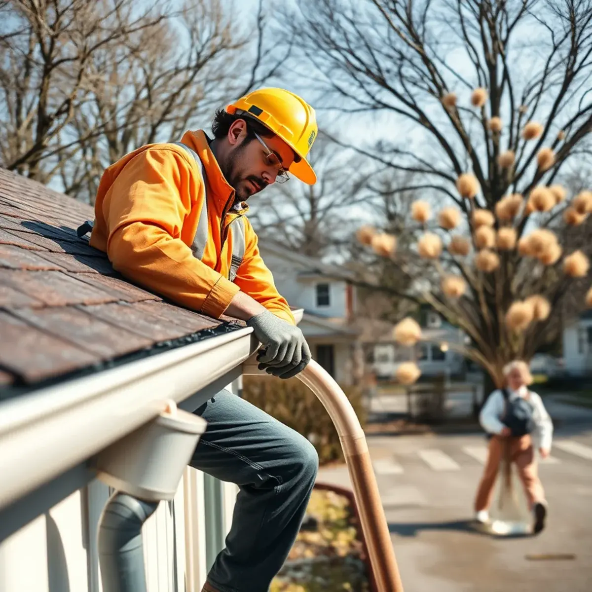 Gutter protection and roof drainage work near Seaford, NY